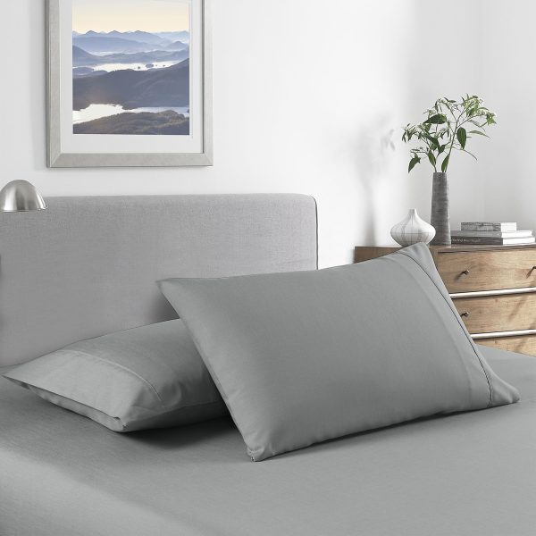 Royal Comfort Bamboo Cooling 2000TC Sheet Set – SINGLE, Mid Grey