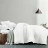 Royal Comfort Vintage Washed 100 % Cotton Quilt Cover Set – QUEEN, White