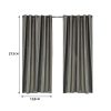 2X Blockout Curtains Blackout Curtain Window Eyelet Bedroom 132CM x 213CM – Grey