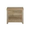 4 Pieces Bedroom Suite Natural Wood Like MDF Structure King Size Oak Colour Bed, Bedside Table & Dresser