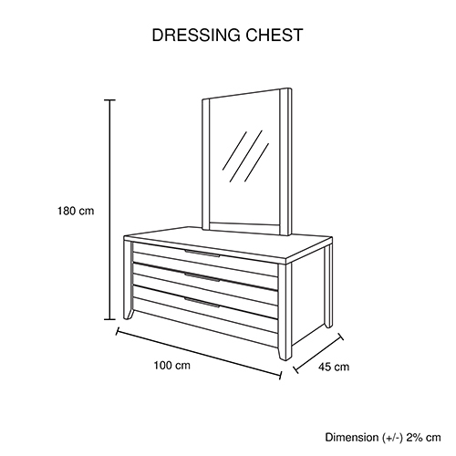 4 Pieces Bedroom Suite Natural Wood Like MDF Structure King Size Oak Colour Bed, Bedside Table & Dresser