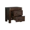 4 Pieces Bedroom Suite in Solid Wood Veneered Acacia Construction Timber Slat King Size Chocolate Colour Bed, Bedside Table & Tallboy