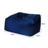 Bean Bag Chair Cover Soft Velevt Home Game Seat Lazy Sofa 145cm Length – Blue