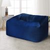 Bean Bag Chair Cover Soft Velevt Home Game Seat Lazy Sofa 145cm Length – Blue