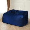 Bean Bag Chair Cover Soft Velevt Home Game Seat Lazy Sofa 145cm Length – Blue