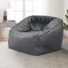 Bean Bag Chair Cover Soft Velevt Home Game Seat Lazy Sofa Cover Large – Dark Grey