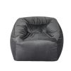 Bean Bag Chair Cover Soft Velevt Home Game Seat Lazy Sofa Cover Large – Dark Grey