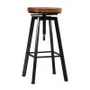 Industrial Bar Stools Kitchen Stool Wooden Barstools Swivel – 1