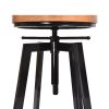 Industrial Bar Stools Kitchen Stool Wooden Barstools Swivel – 1