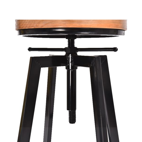 Industrial Bar Stools Kitchen Stool Wooden Barstools Swivel – 1