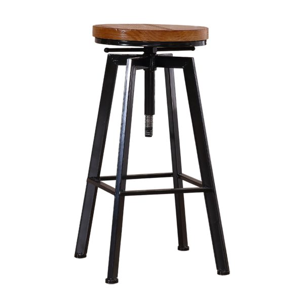 Industrial Bar Stools Kitchen Stool Wooden Barstools Swivel