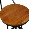 2x Levede Industrial Bar Stools Kitchen Stool Wooden Barstools Swivel Vintage