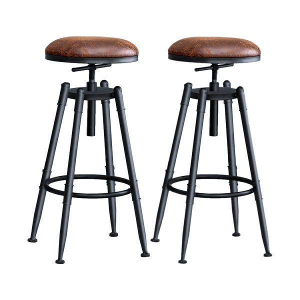 Rustic Industrial Bar Stool Kitchen Stool Barstool Swivel Dining Chair