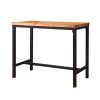 Vintage Industrial Wood Bar Table Kitchen Cafe Office Desk Steel Legs