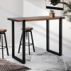 High Bar Table Industrial Pub Table Solid Wood Kitchen Cafe Office Desk