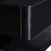 Stylish Coffee Table High Gloss Finish in Shiny Colour with 4 Drawers Storage – Black