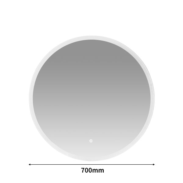 LED Wall Mirror Round Anti-fog Bathroom Mirrors Makeup Light Decor – 70 cm