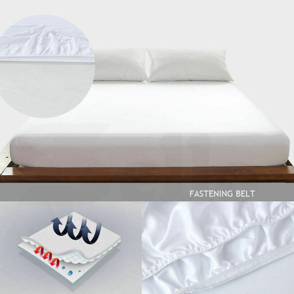 Terry Cotton Fully Fitted Waterproof Mattress Protector – DOUBLE