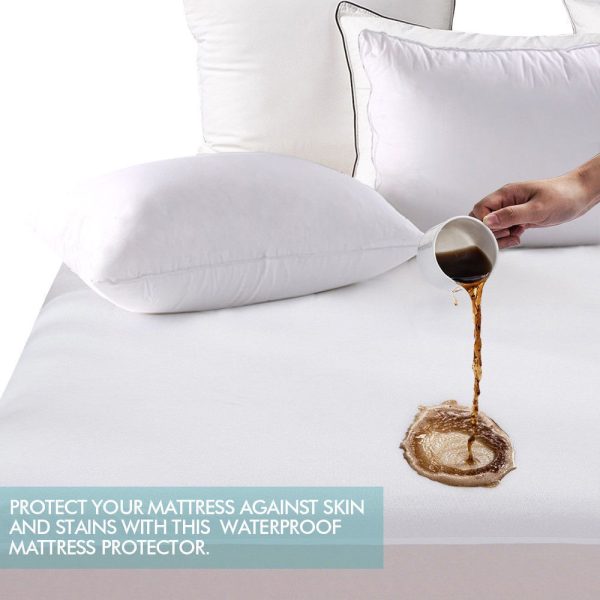 Terry Cotton Fully Fitted Waterproof Mattress Protector – DOUBLE