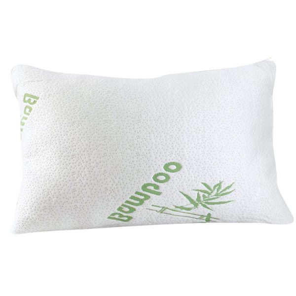 2x Luxury Natural Memory Foam Bed Pillows Bamboo Fabric Cover 70x40cm