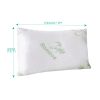 2x Luxury Natural Memory Foam Bed Pillows Bamboo Fabric Cover 70x40cm