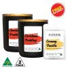 Aurora Soy Candle Australian Made 300g 2 Pack – Creamy Vanilla