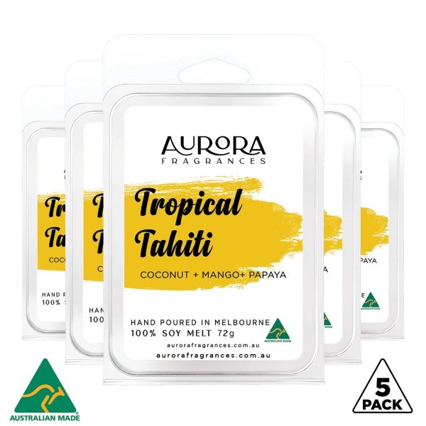 Aurora Soy Wax Melts Australian Made 72g 5 Pack – Creamy Vanilla