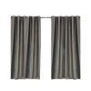 2X Blockout Curtains Blackout Curtain Bedroom Window Eyelet – 140 x 230 cm, Black