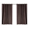 2X Blockout Curtains Blackout Curtain Bedroom Window Eyelet – 140 x 230 cm, Black