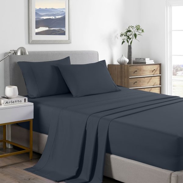 Royal Comfort Bamboo Cooling 2000TC Sheet Set – SINGLE, Mid Grey