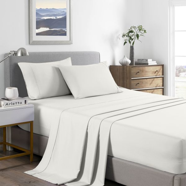 Royal Comfort Bamboo Cooling 2000TC Sheet Set – SINGLE, Mid Grey