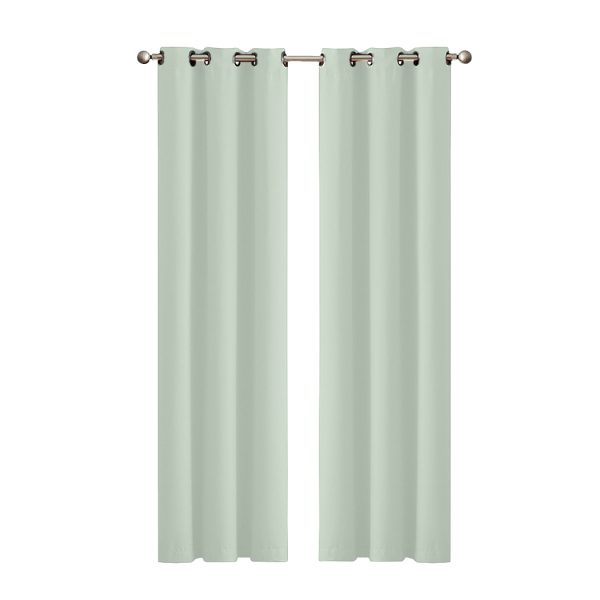 2x Blockout Curtains Panels 3 Layers Eyelet Room Darkening – 240 x 230 cm, Charcoal