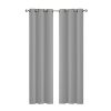 2x Blockout Curtains Panels 3 Layers Eyelet Room Darkening – 240 x 230 cm, Charcoal