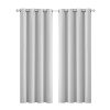 2x Blockout Curtains Panels 3 Layers Eyelet Room Darkening – 240 x 230 cm, Charcoal