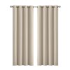 2x Blockout Curtains Panels 3 Layers Eyelet Room Darkening – 240 x 230 cm, Charcoal