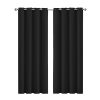 2x Blockout Curtains Panels 3 Layers Eyelet Room Darkening – 240 x 230 cm, Charcoal