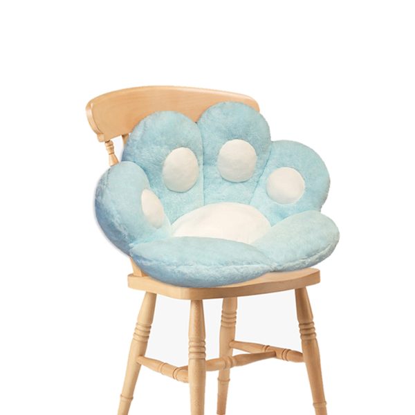 2X Grey Paw Shape Cushion Warm Lazy Sofa Decorative Pillow Backseat Plush Mat Home Decor