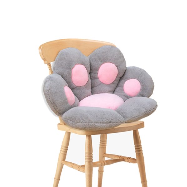 Pink Paw Shape Cushion Warm Lazy Sofa Decorative Pillow Backseat Plush Mat Home Decor