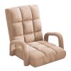 Foldable Lounge Cushion Adjustable Floor Lazy Recliner Chair with Armrest