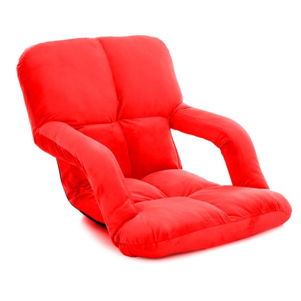 Foldable Lounge Cushion Adjustable Floor Lazy Recliner Chair with Armrest