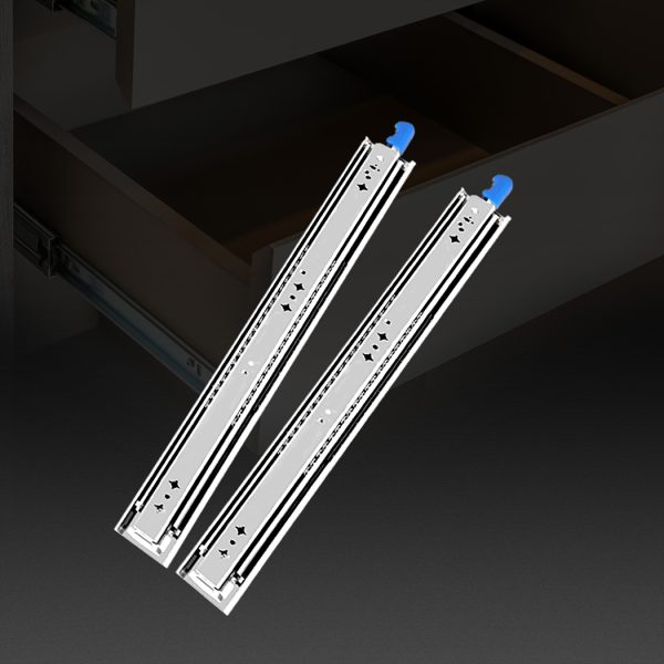 150KG Drawer Slides Full Extension Soft Close Locking Ball Bearing Pair – 400 mm