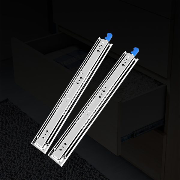 150KG Drawer Slides Full Extension Soft Close Locking Ball Bearing Pair – 400 mm