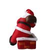 Inflatable Christmas Decor LED Lights Xmas Party – Santa Chimney