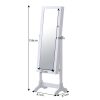 Dual Use Mirrored Jewellery Dressing Cabinet with LED Light White Colour