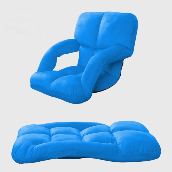 Foldable Lounge Cushion Adjustable Floor Lazy Recliner Chair with Armrest