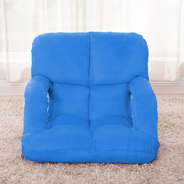 Foldable Lounge Cushion Adjustable Floor Lazy Recliner Chair with Armrest