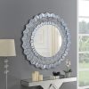 Wall Mirror Sparkling Crush Crystal MDF Silver And Grey