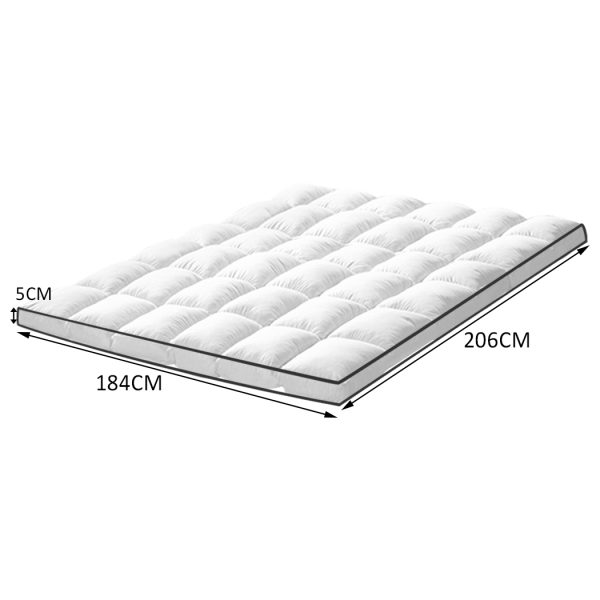 Bedding Luxury Pillowtop Mattress Topper Mat Pad Protector Cover – KING