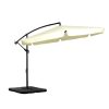 3M Patio Outdoor Umbrella Cantilever With Base Stand – Beige