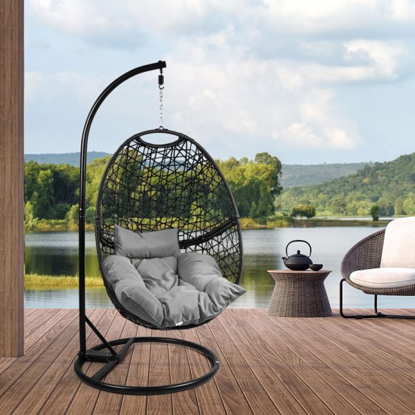 Hanging Swing Egg Chair Outdoor Furniture Hammock Pod Patio Cushion Seat